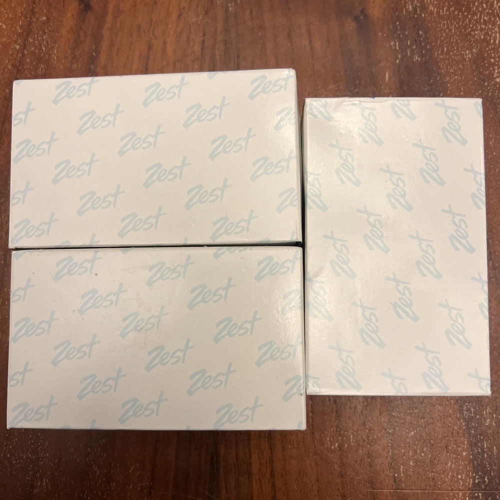 Lot of 3 Vintage 90s Zest Invigorating Bath Bar Soap 5oz 1999